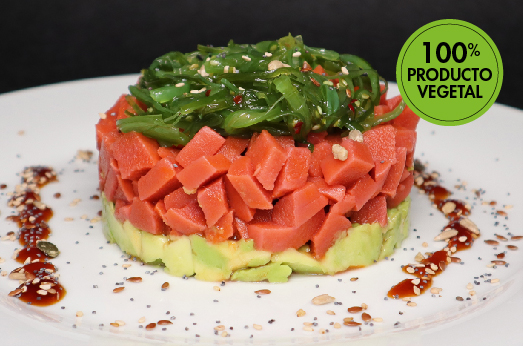 Vegetable protein tuna tartar